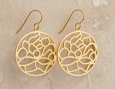 Lotus Flower Earrings in Gold Julia Failey Jewelry